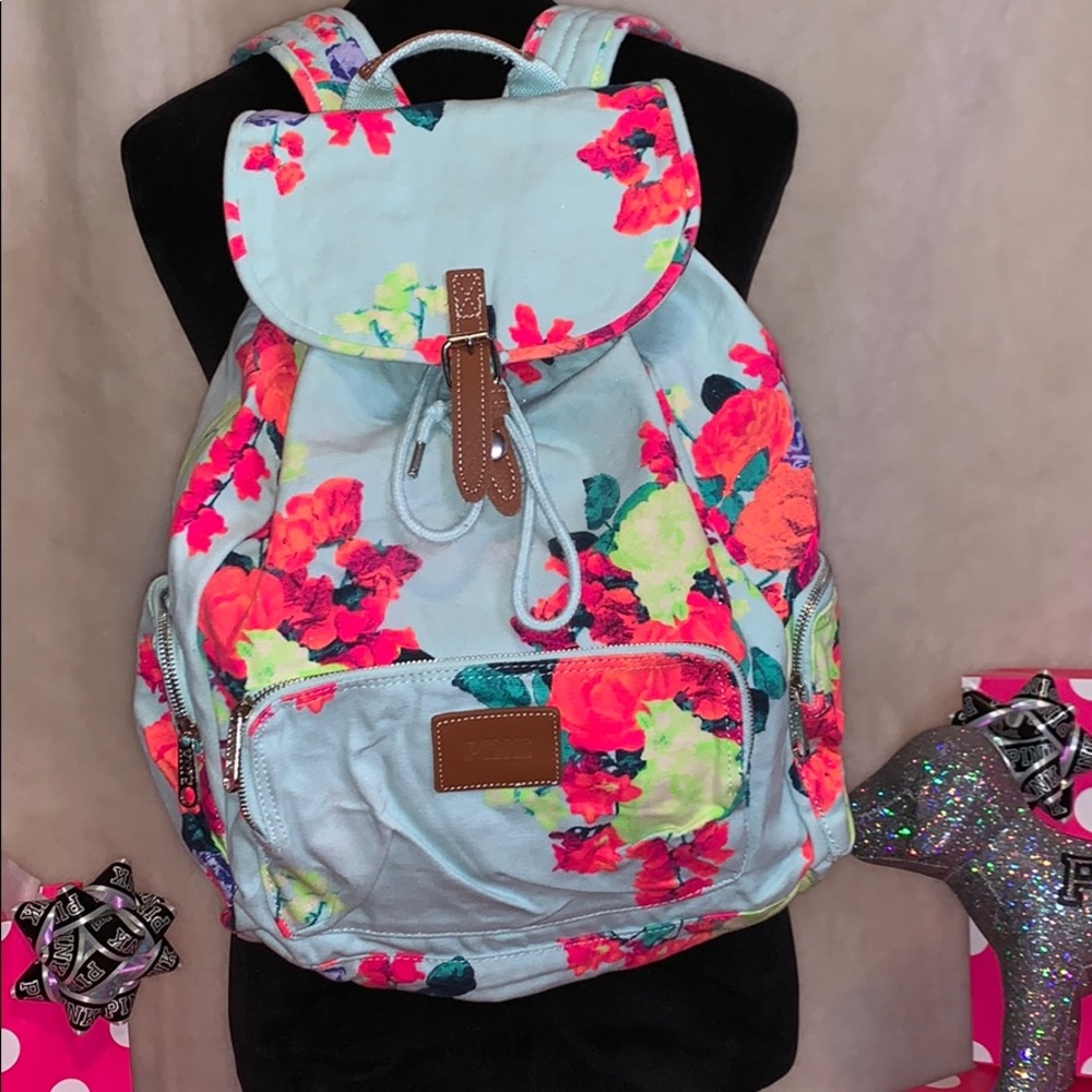 RARE Victoria’s Secret Pink Floral Backpack